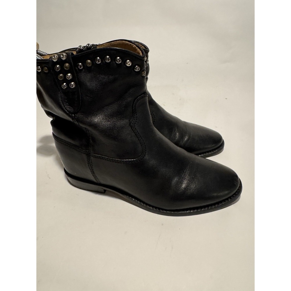 Isabel Marant Crisi Studded Boot Bootie Black Concealed Wedge 37 Us7 - Picture 3 of 7